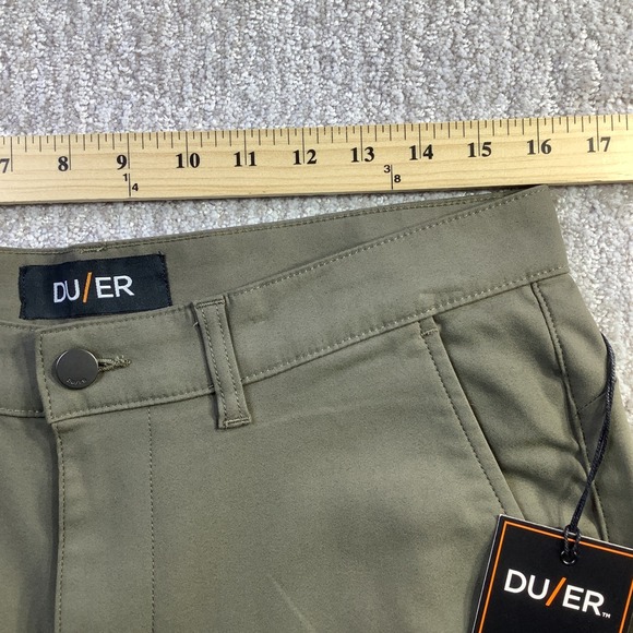 DU/ER Nustretch Shorts Thyme Green Technical Performance Mens Size 32 NWT - Picture 14 of 16